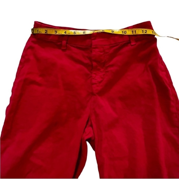 Frank & Eileen Kinsale Performance Pant Raw Hem High Rise 2 Red classic cropped - Picture 14 of 15